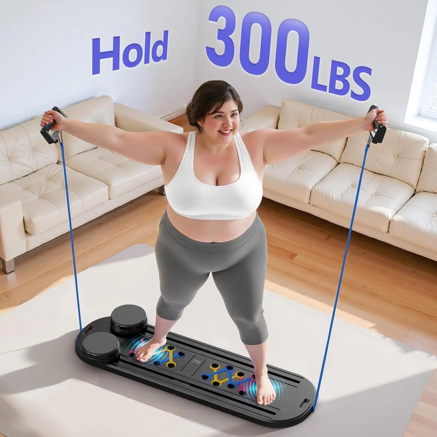 Pilates Board, Portable Pilates Reformer Machine for Home Workout, Easy-To-Use Pilates Sliding Board for Full Body Toning, Lightweight Fitness Gear for Beginners & Busy Moms