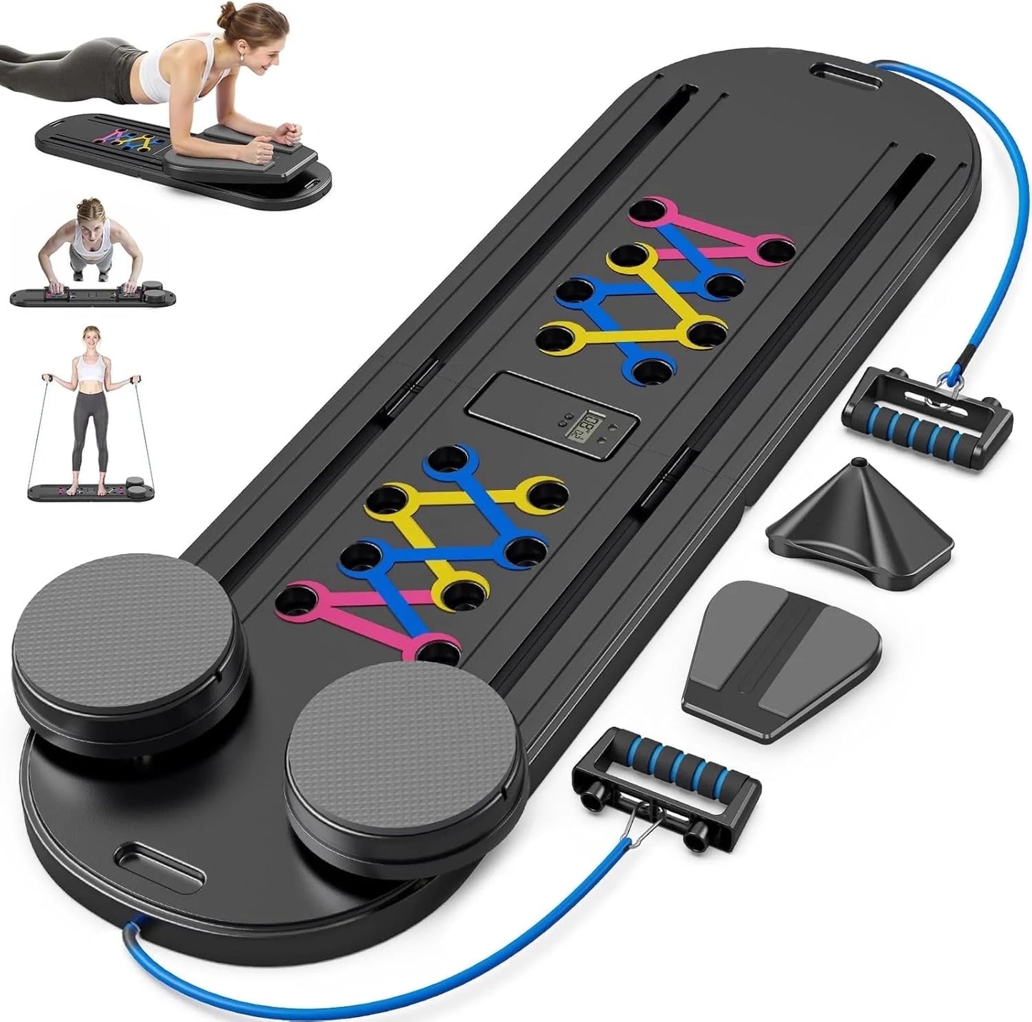 Pilates Board, Portable Pilates Reformer Machine for Home Workout, Easy-To-Use Pilates Sliding Board for Full Body Toning, Lightweight Fitness Gear for Beginners & Busy Moms