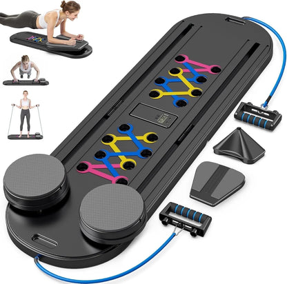 Pilates Board, Portable Pilates Reformer Machine for Home Workout, Easy-To-Use Pilates Sliding Board for Full Body Toning, Lightweight Fitness Gear for Beginners & Busy Moms