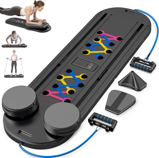 Pilates Board, Portable Pilates Reformer Machine for Home Workout, Easy-To-Use Pilates Sliding Board for Full Body Toning, Lightweight Fitness Gear for Beginners & Busy Moms