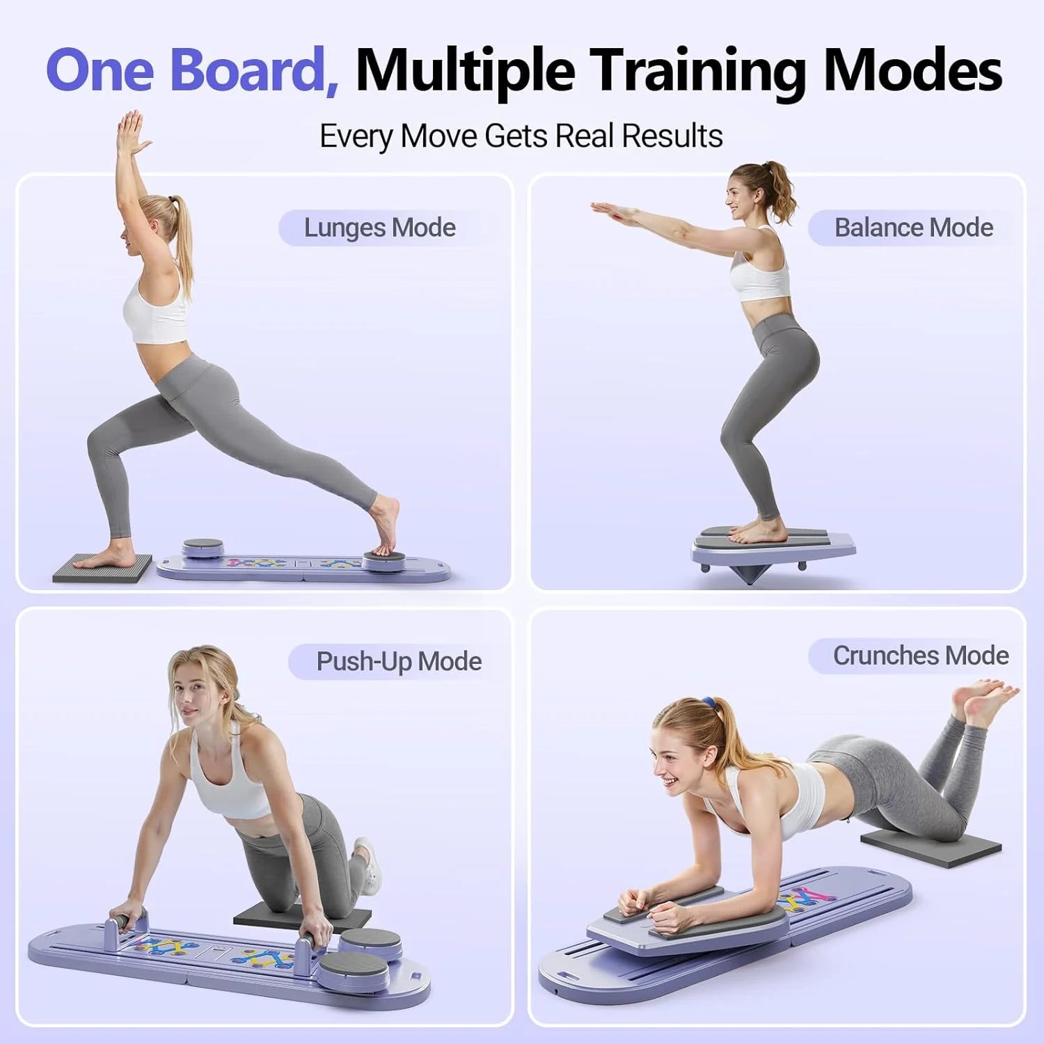 Pilates Board, Portable Pilates Reformer Machine for Home Workout, Easy-To-Use Pilates Sliding Board for Full Body Toning, Lightweight Fitness Gear for Beginners & Busy Moms
