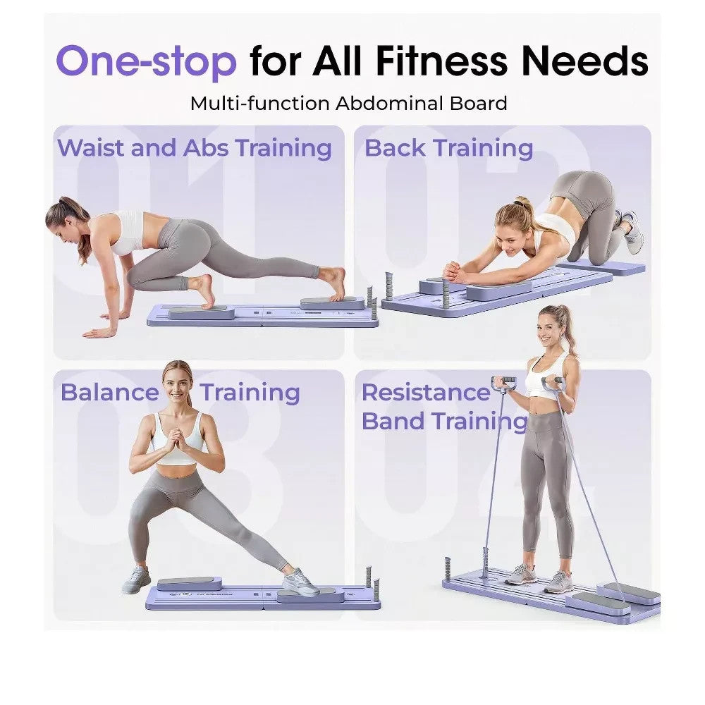 FEIERDUN Foldable Pilates Reformer, Portable Pilates Board for Full Body Workout