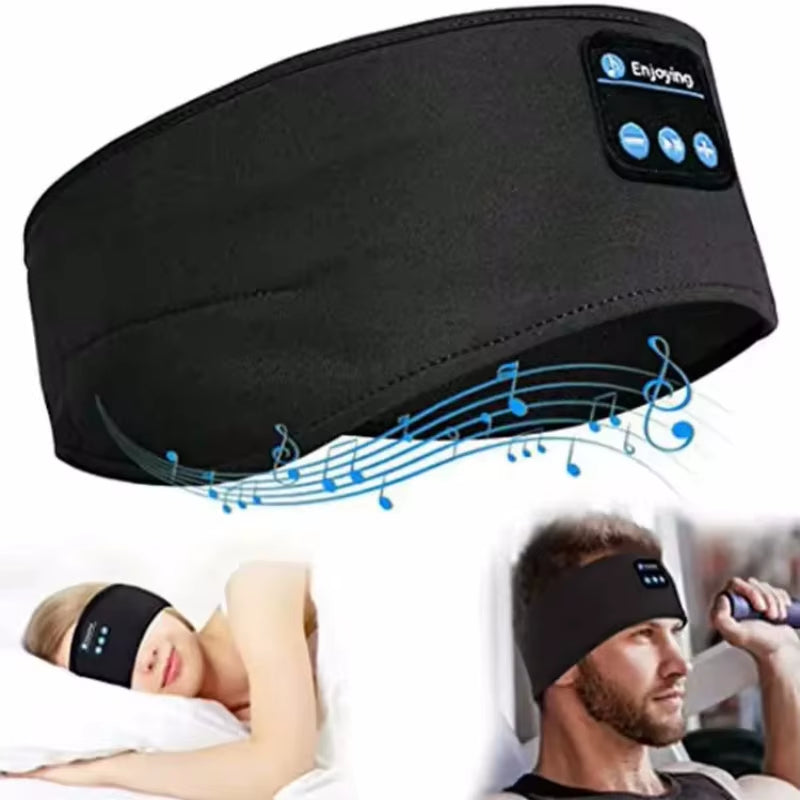 Sleep Mask Bluetooth Sleeping Headphones Headband Thin Soft Elastic Comfortable Wireless Music Headset Eye Mask for Side Sleeper
