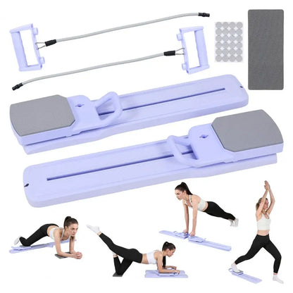 Foldable Pilates Reformer Equipment Multi-Purpose Pilates Board, Home Pilates Kit for Full Body Workout