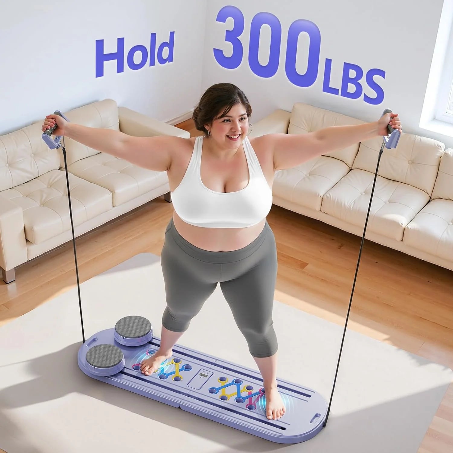 Pilates Board, Portable Pilates Reformer Machine for Home Workout, Easy-To-Use Pilates Sliding Board for Full Body Toning, Lightweight Fitness Gear for Beginners & Busy Moms