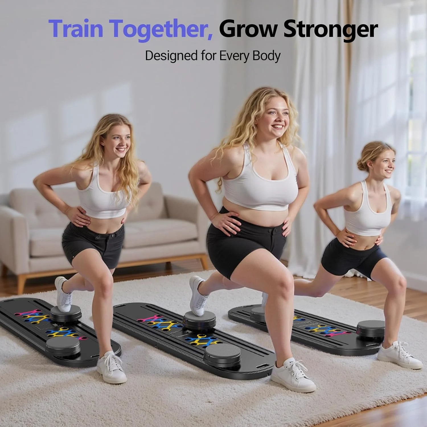 Pilates Board, Portable Pilates Reformer Machine for Home Workout, Easy-To-Use Pilates Sliding Board for Full Body Toning, Lightweight Fitness Gear for Beginners & Busy Moms