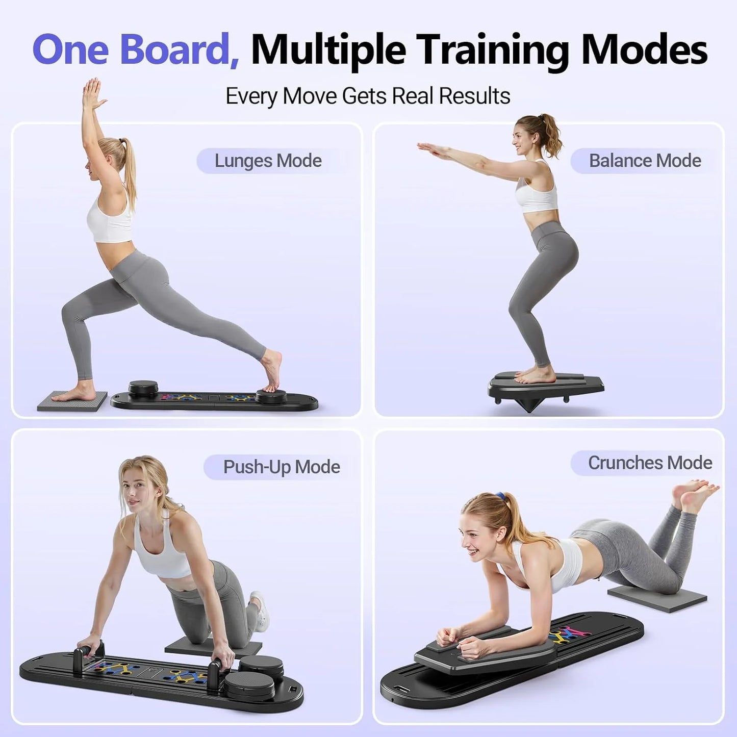 Pilates Board, Portable Pilates Reformer Machine for Home Workout, Easy-To-Use Pilates Sliding Board for Full Body Toning, Lightweight Fitness Gear for Beginners & Busy Moms